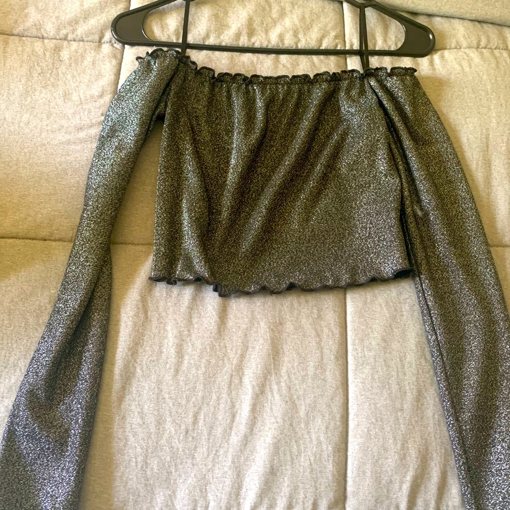 Forever 21 sparkly off the shoulder top